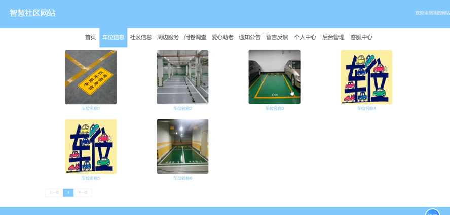 智慧社区设计与实现模板截图