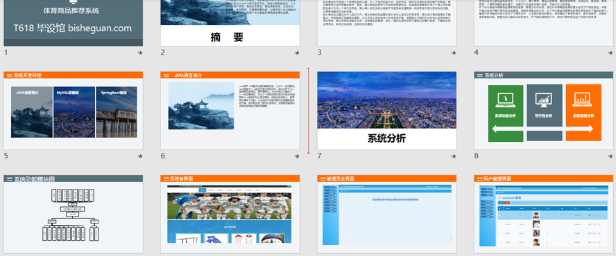 体育商品推荐系统PPT截图