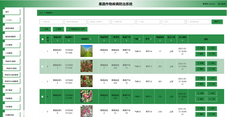 果蔬作物疾病防治系统