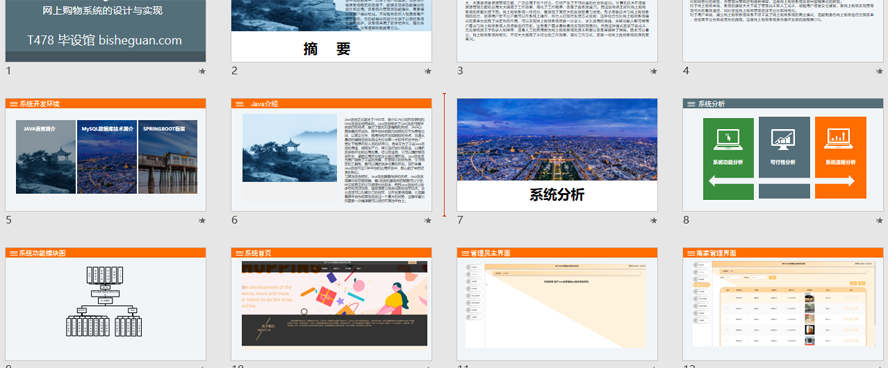 pc端仿淘宝系统PPT截图