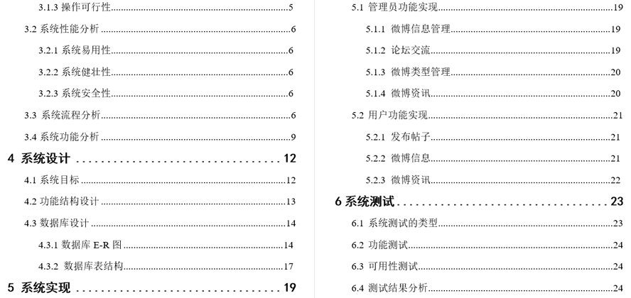 微博系统毕业论文截图