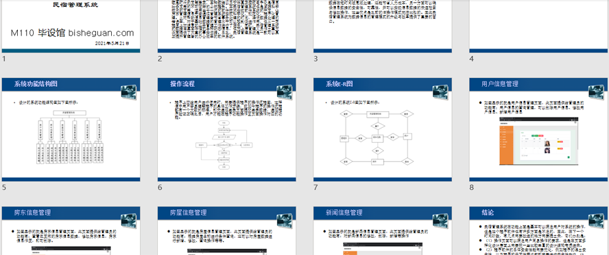 民宿管理系统PPT截图