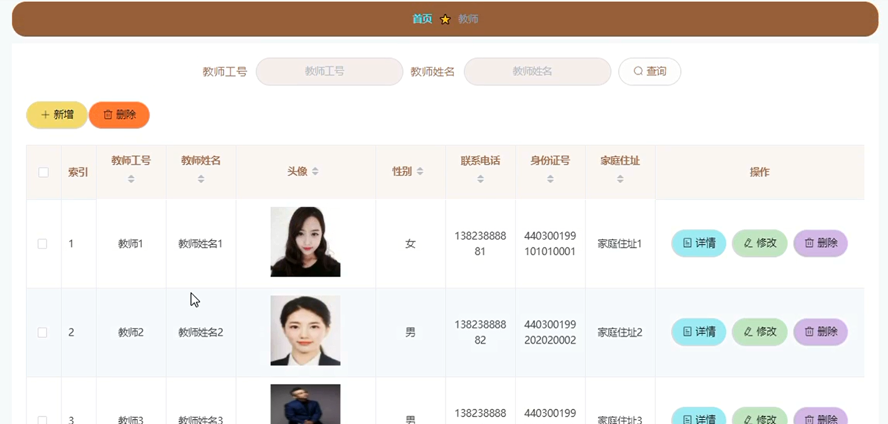 高校疫情管理系统设计与实现模板截图