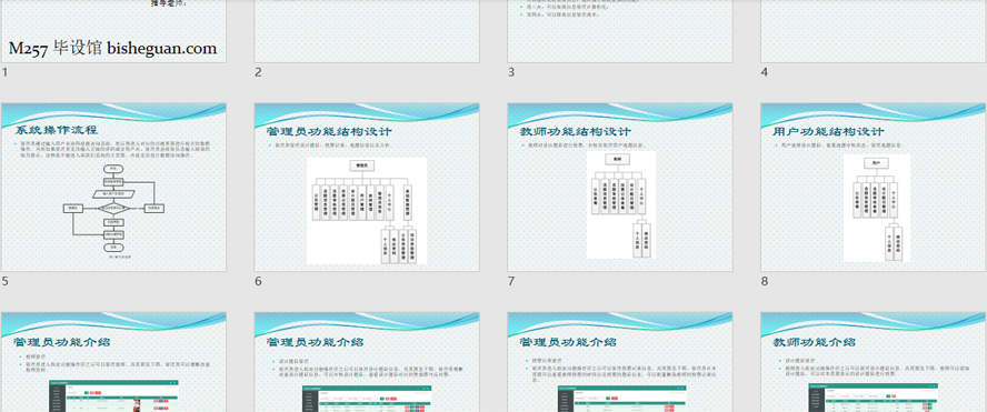 毕业设计项目管理系统PPT截图