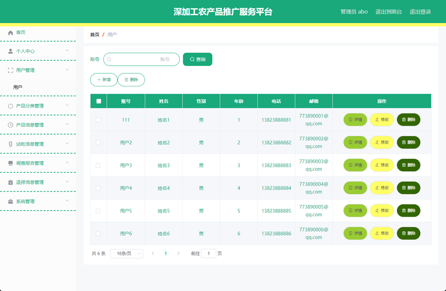 深加工农产品推广服务平台的设计与开发模板截图